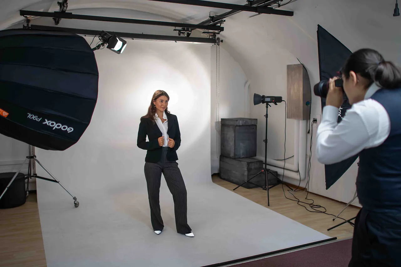 Aufnahme im Fotostudio